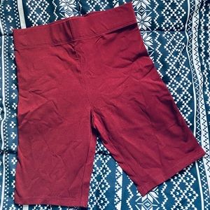Biker shorts from Forever 21. Size small, color burgundy